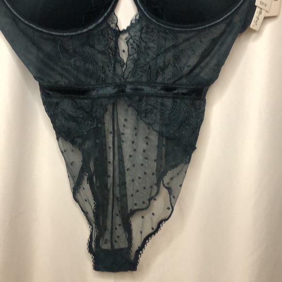 CARRIE AMBER INTIMATES green push up teddy. Size 1X. - Picture 3 of 12